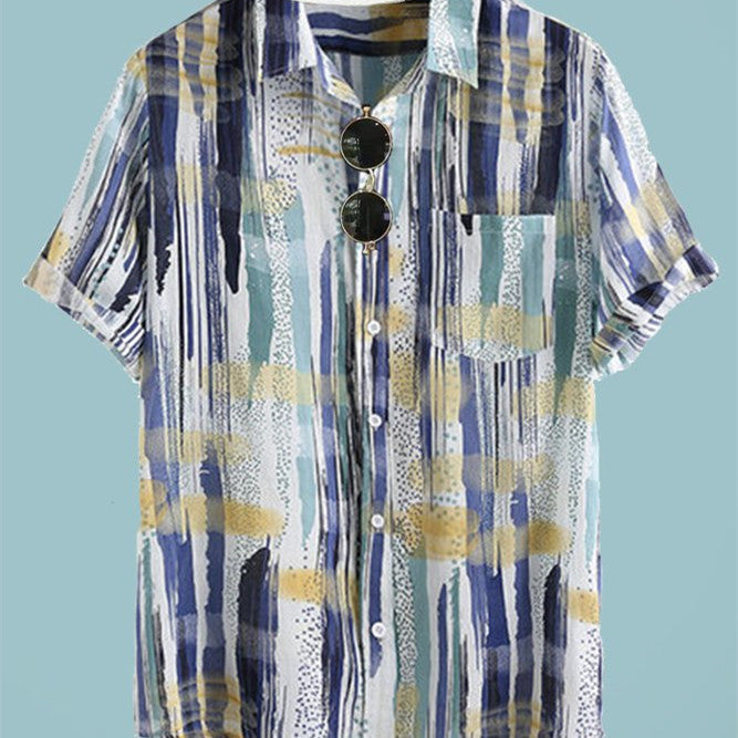 Fashion Casual Print Hawaiian Shirts For Men