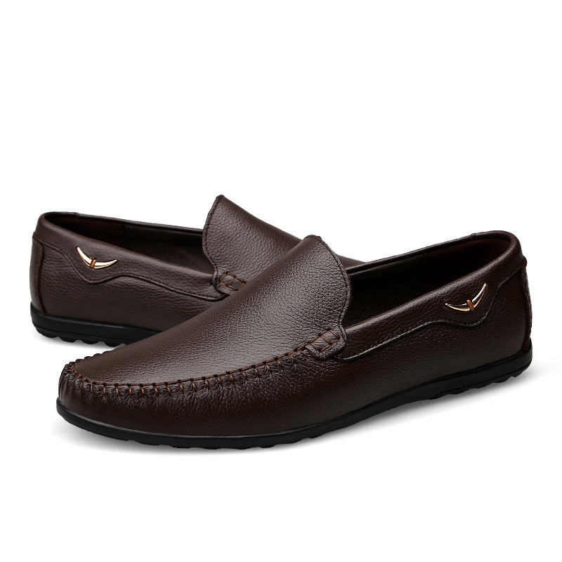 Classic British Style: Men's Business Casual Leather Shoes - Shop Now