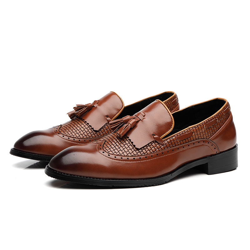 Elevate Your Style: Men's Business Leather Shoes with Plush Cashmere Lining