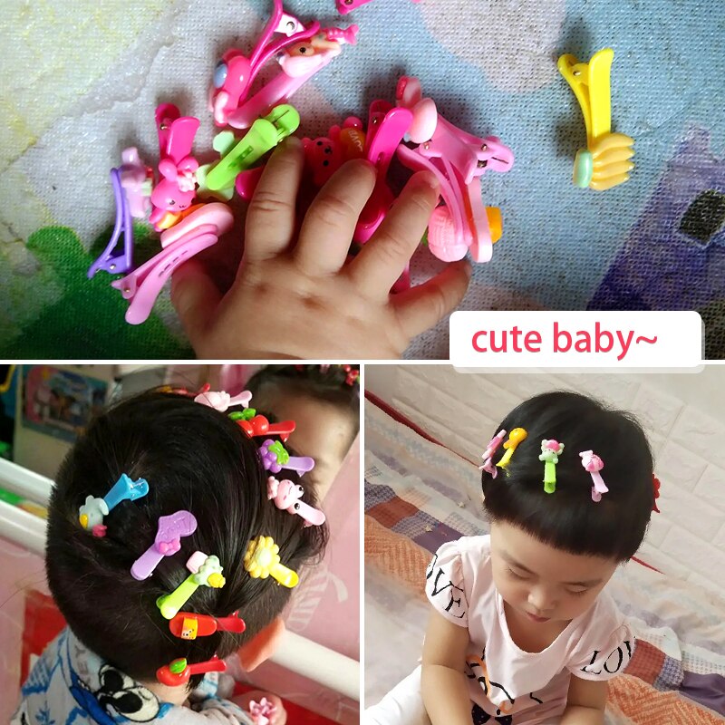 12/24Pcs hair clip set Girl Cute Hair bands Hair Accessories Bow Flower animal headwear Hairpins baby cartoon Hairpin