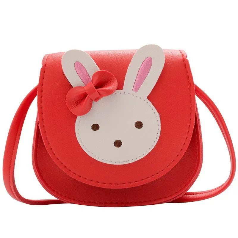 "New Princess Girl Coin Purse Handbag: Cute Cartoon Bow Kid Money Bag - Baby Rabbit Shoulder Bag for Children Wallet Small Coin Box Bag"