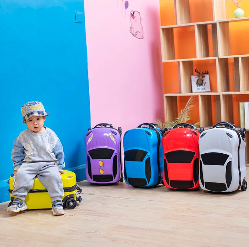 Fun and Practical: 18-Inch Children's Carry-On Rolling Luggage Suitcase for Travel"