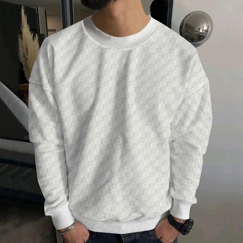 "Stay Comfortable and Stylish with the Crew Neck Casual Base Long Sleeve Shirt | Shop Now"