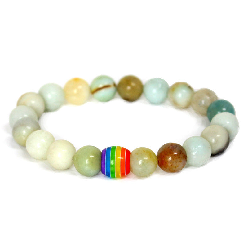 Bracelet Pride Natural Stone Strand with Multiple Colors