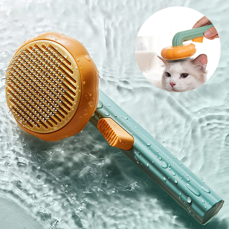 Pet Cat Brush Hot Selling Hand-held Steel Wire Self-cleaning Comb Looper For Hair Removal
