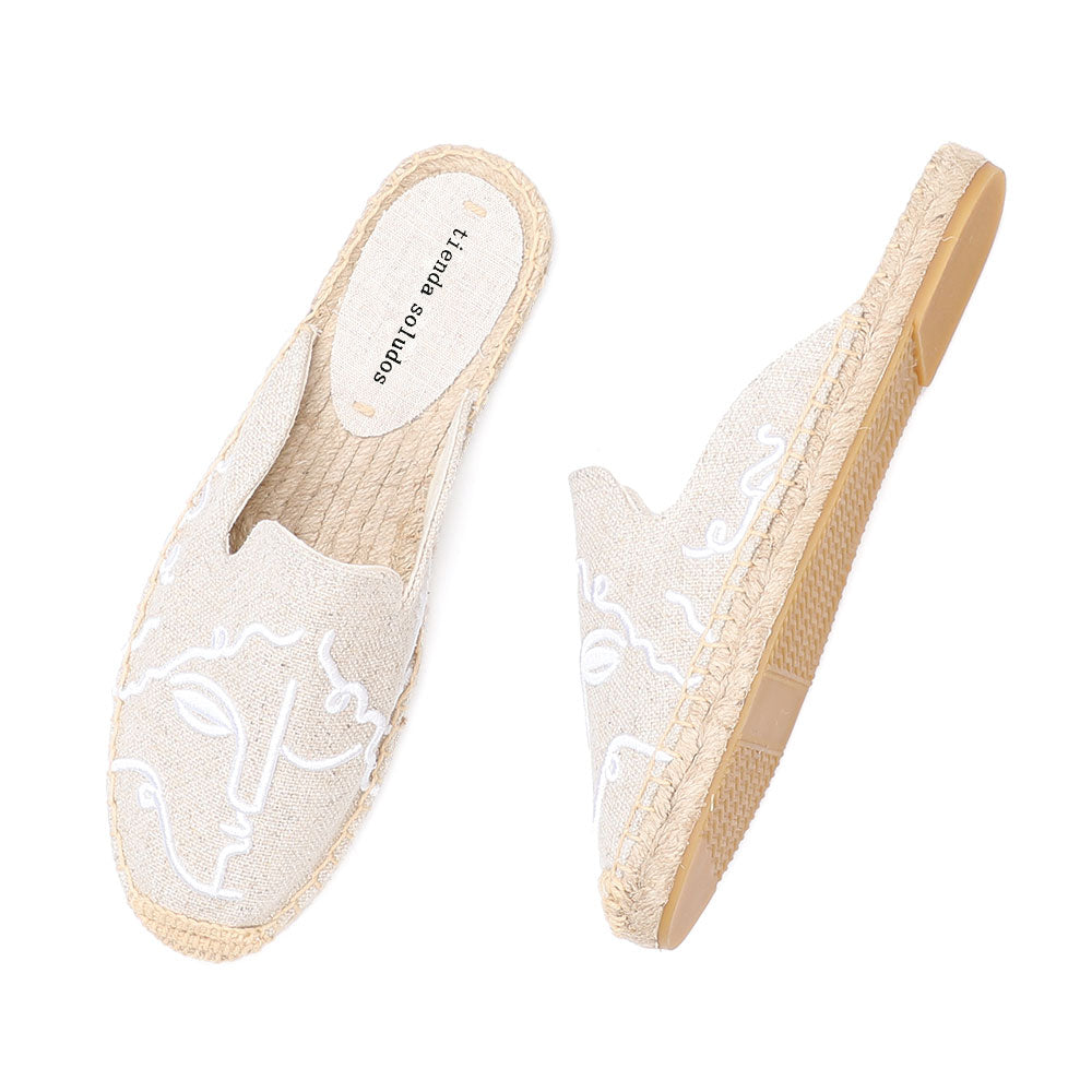 Woman Shoes 2023 Terlik Flip Flops  Slippers For Flat Real Special Offer Hemp Summer Rubber Print