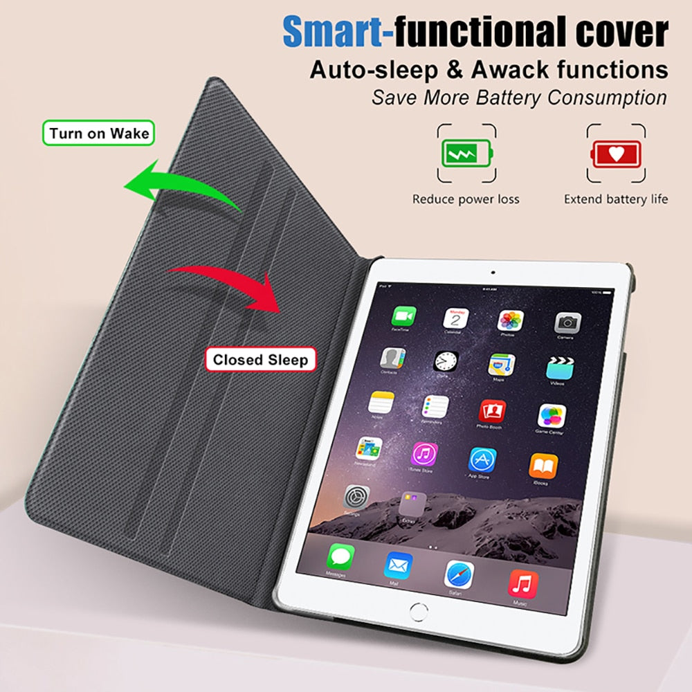 For PU Leather iPad Case iPad Air 3 2 1 Mini 5 4 Funda for iPad Pro 11 9.7 6th 5th 10.2 7th Generation Case For iPad Mini 1 2 3