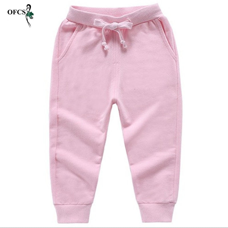 Cotton Pants For 2-10 Years Old Solid Unisex Casual pants