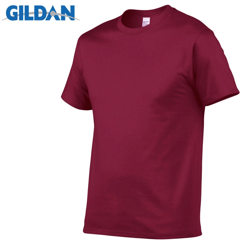 Men Summer 100% Cotton T-Shirt Men Casual Short Sleeve O-Neck T Shirt
