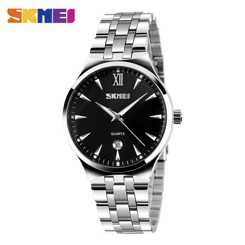 SKMEI Luxury Men/Women Stainless Steel Waterproof Wristwatch