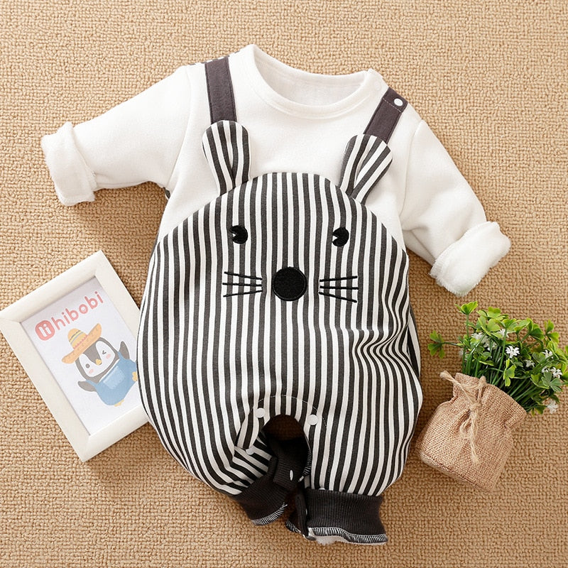Infant Clothing Spring  Autum Thicken Romper Children Jumpsuit Newborn Overalls Baby Boy Girl Clothes 0 3 6 9 12 18 24 Months