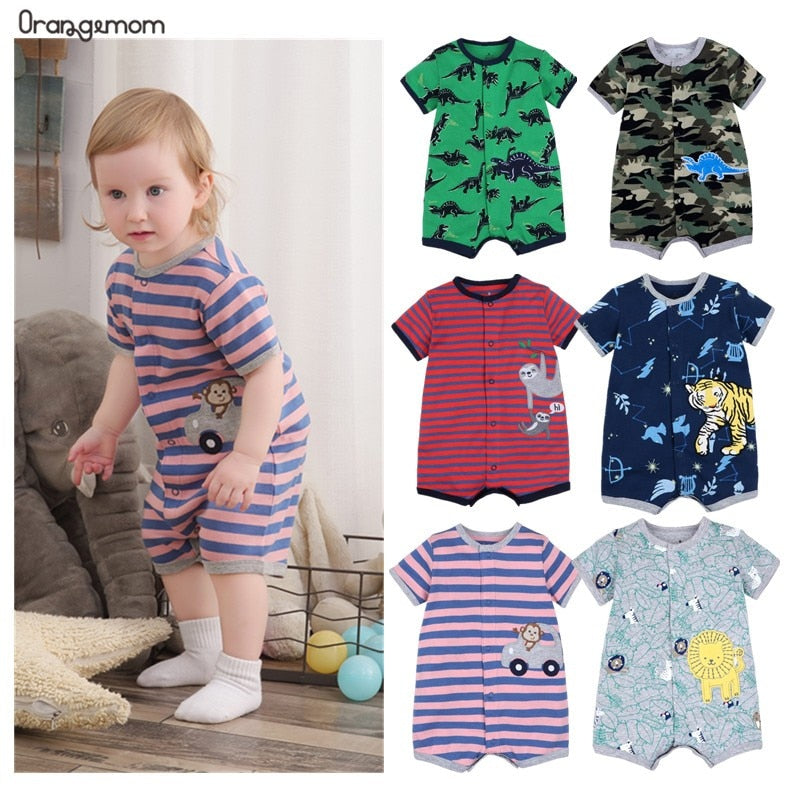 Summer Boys Baby Clothing Short Jumpsuit Newborn Romper Baby Boy Clothes Infant Roupas Baby Rompers
