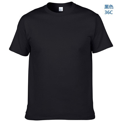 Brand New 100% Cotton Mens T-Shirt O-Neck Pure Color Short Sleeve Men T-Shirt XS-3XL Man T-shirts Top Tee For Male