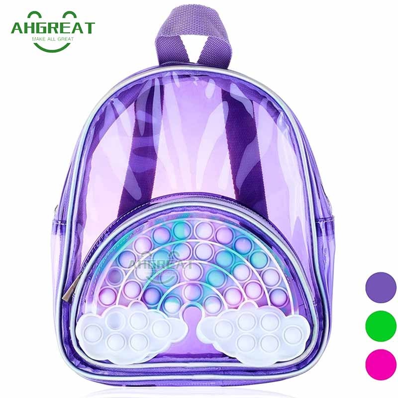 Waterproof Pop Fidget Backpack Toddler Pops Bubble Backpack for Girls.Toy Stress Relief for Kids