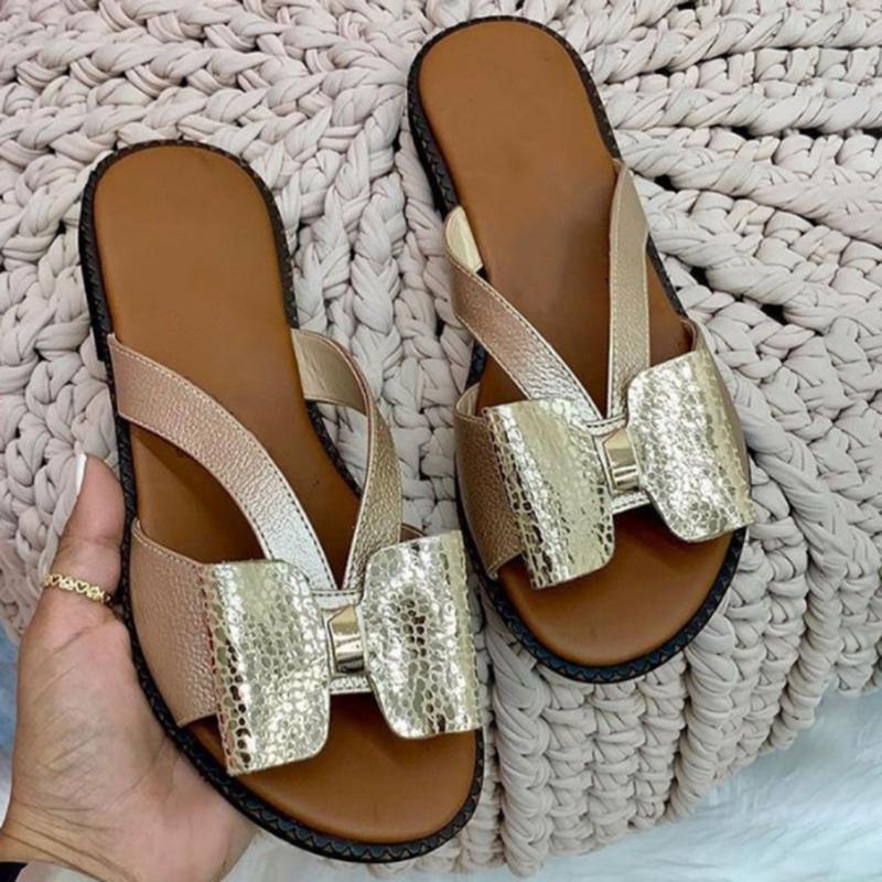 Summer Women Slippers Cute Butterfly-Knot Casual Sandals Lady Slides Flats Slip-On Women Shoes for Women
