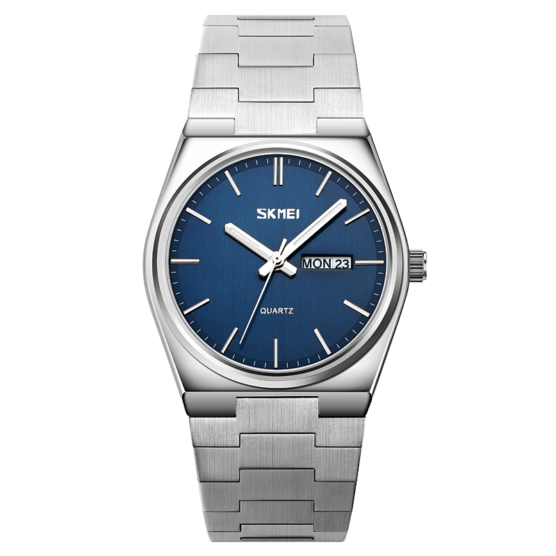 SKMEI Luxury Stainless Steel Strap Watches Men Quartz Movement Wristwatch Calendar Clock Relogs Para Hombre