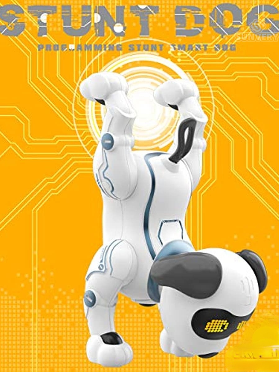 Remote Control Dog RC Robotic Stunt Puppy Voice Control Toys Handstand Push-up Electronic Pets Dancing Programmable Sound Robot