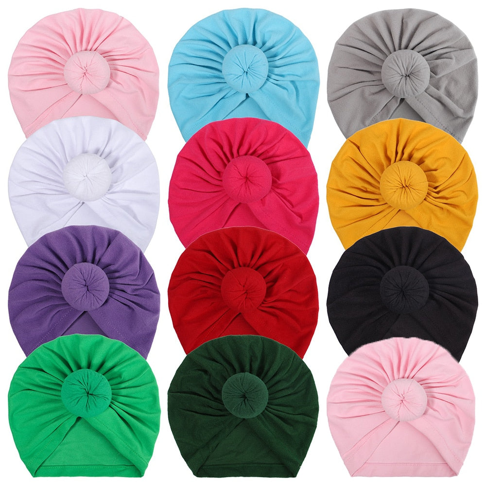 Elastic Baby Girls Hat for Newborn Hat Soft  Nylon Headband Toddler Hats Bonnet Girl Caps Hair Accessories