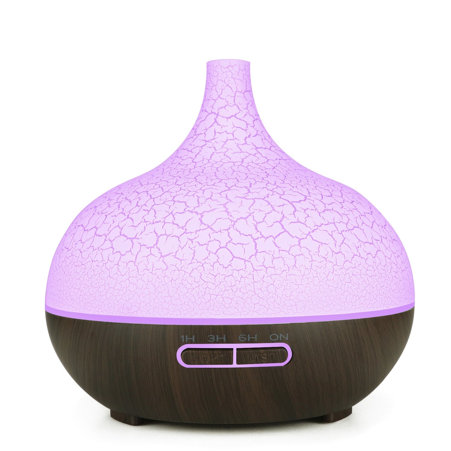High-Quality 550ml Aromatherapy Essential Oil Diffuser Wood Grain Remote Control Ultrasonic Air Humidifier with 7 Colors Light