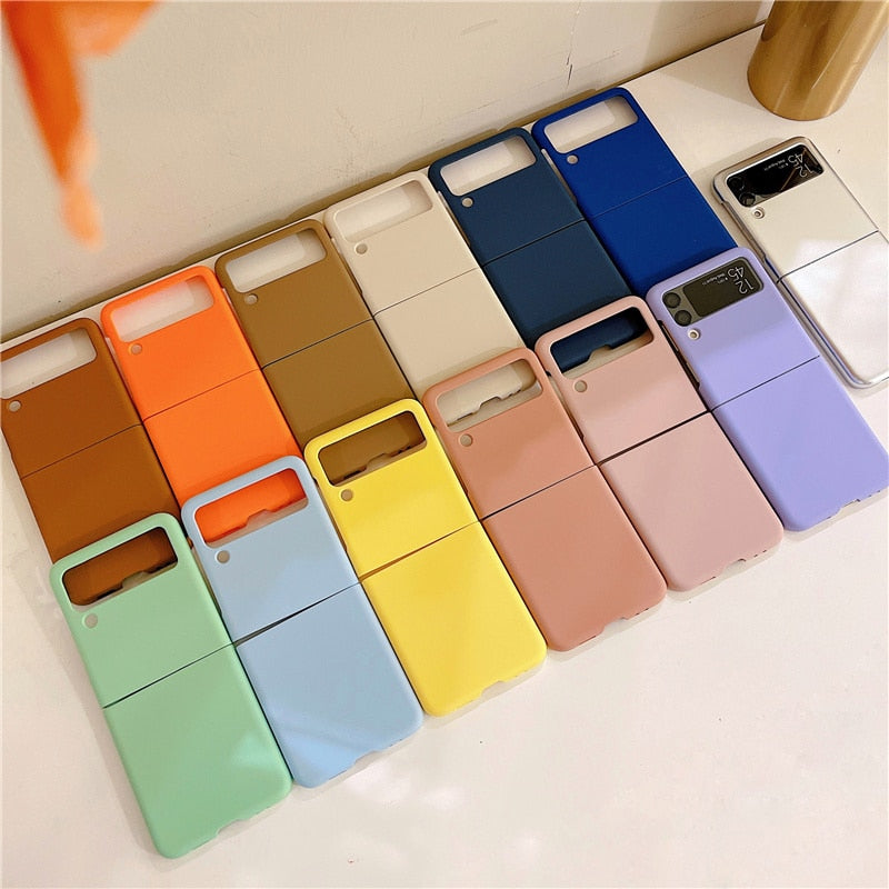 Candy Color Case for Samsung Galaxy Z Flip 3 5G Full Protection Ultra-Thin Hard PC Shockproof Phone Cover for Samsung Z Flip3 5G