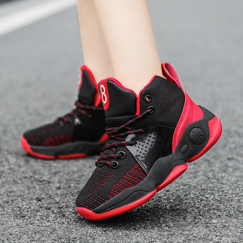 Boy Brand High Quality Thick Sole Mesh Kids Sneakers Boys Basketball Shoes Children Sport Shoes Boy Basket Ball Trainer Shoes