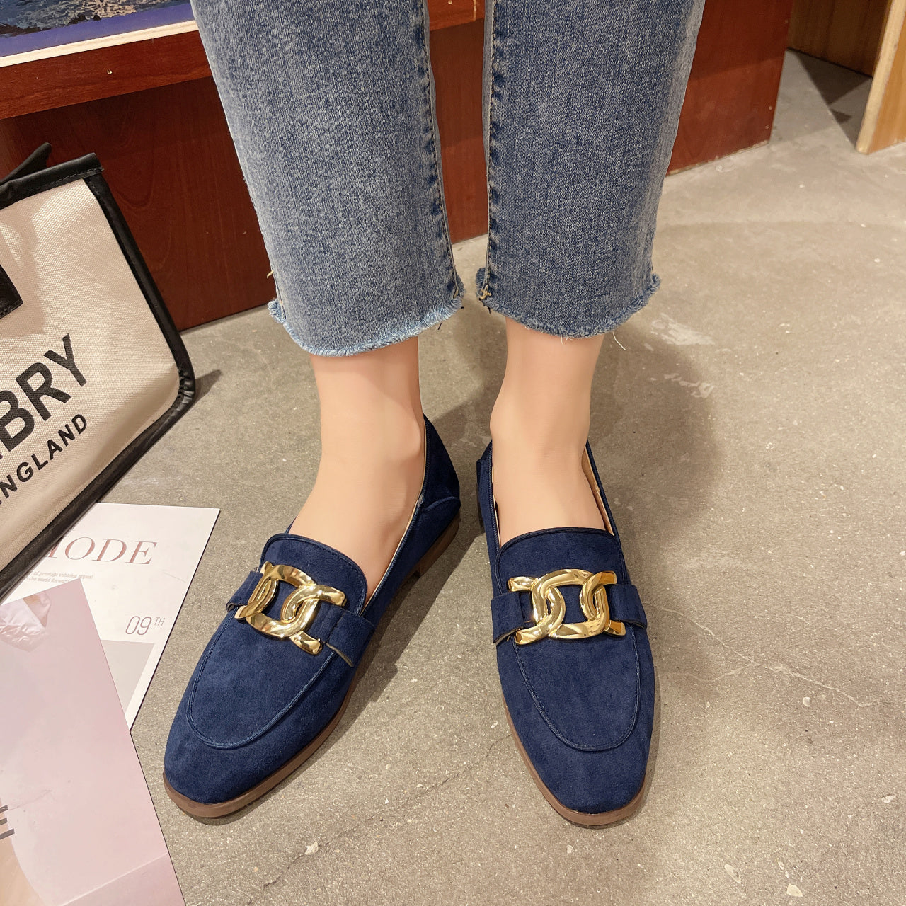 Women's flats Shoes; Casual Loafers For Women Pumps Designer Shoes Flat Shoes Suede Comfort Daily Footwear