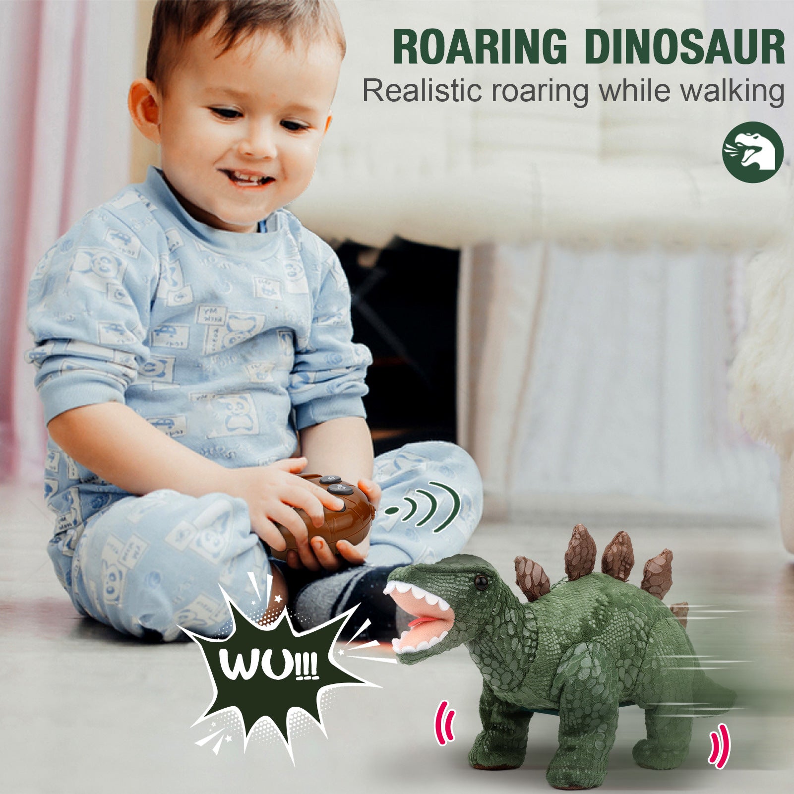 Dinosaur Plush;  Remote Control Walking Dinosaur Toys for 3;  4;  5; 6+ Years Old Boys