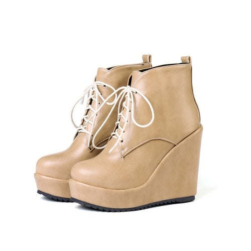 Women's Ankle Boots Wedge Heel Short Boots autumn and winter