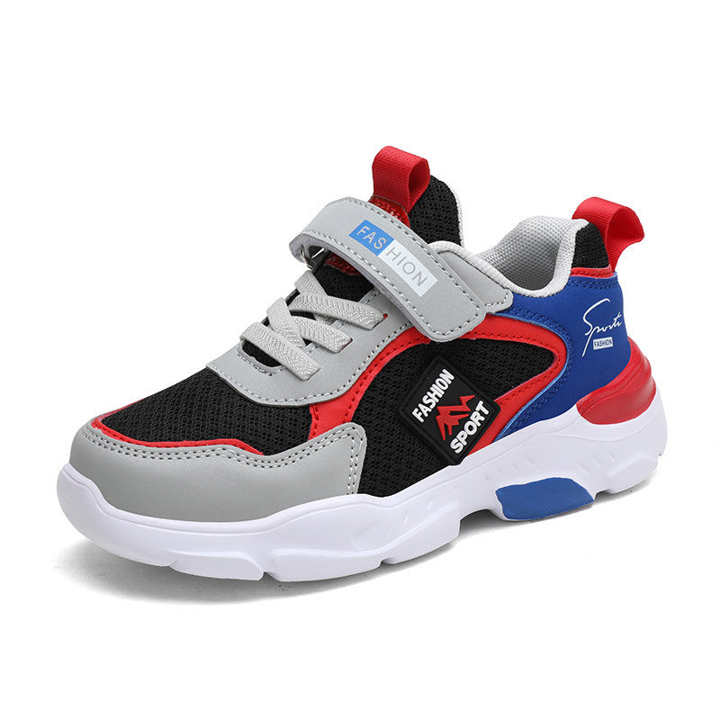 Title: "Stylish Kids Sneakers with Hollow Sole - Boys' Running Shoes and Girls' Outdoor Footwear with Bounce Design