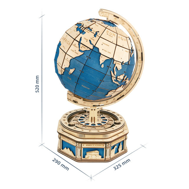 Robotime Globe Earth 567pcs 3D Wooden Puzzle Games Ocean Map Ball Assemble Model Toys Xms Gift for Children Boys