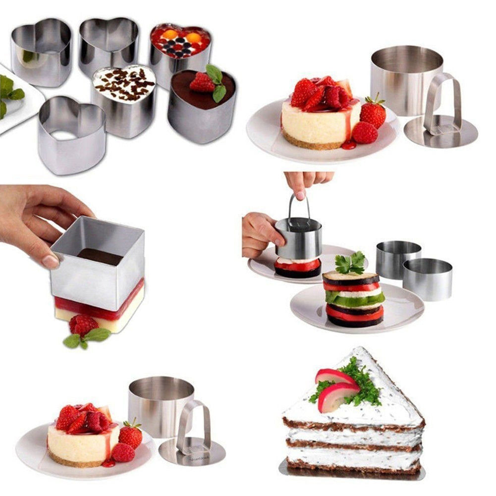 Stainless Steel Cake Cutter Bakeware Mini Fondant Mousse Mold Kitchen DIY Tool
