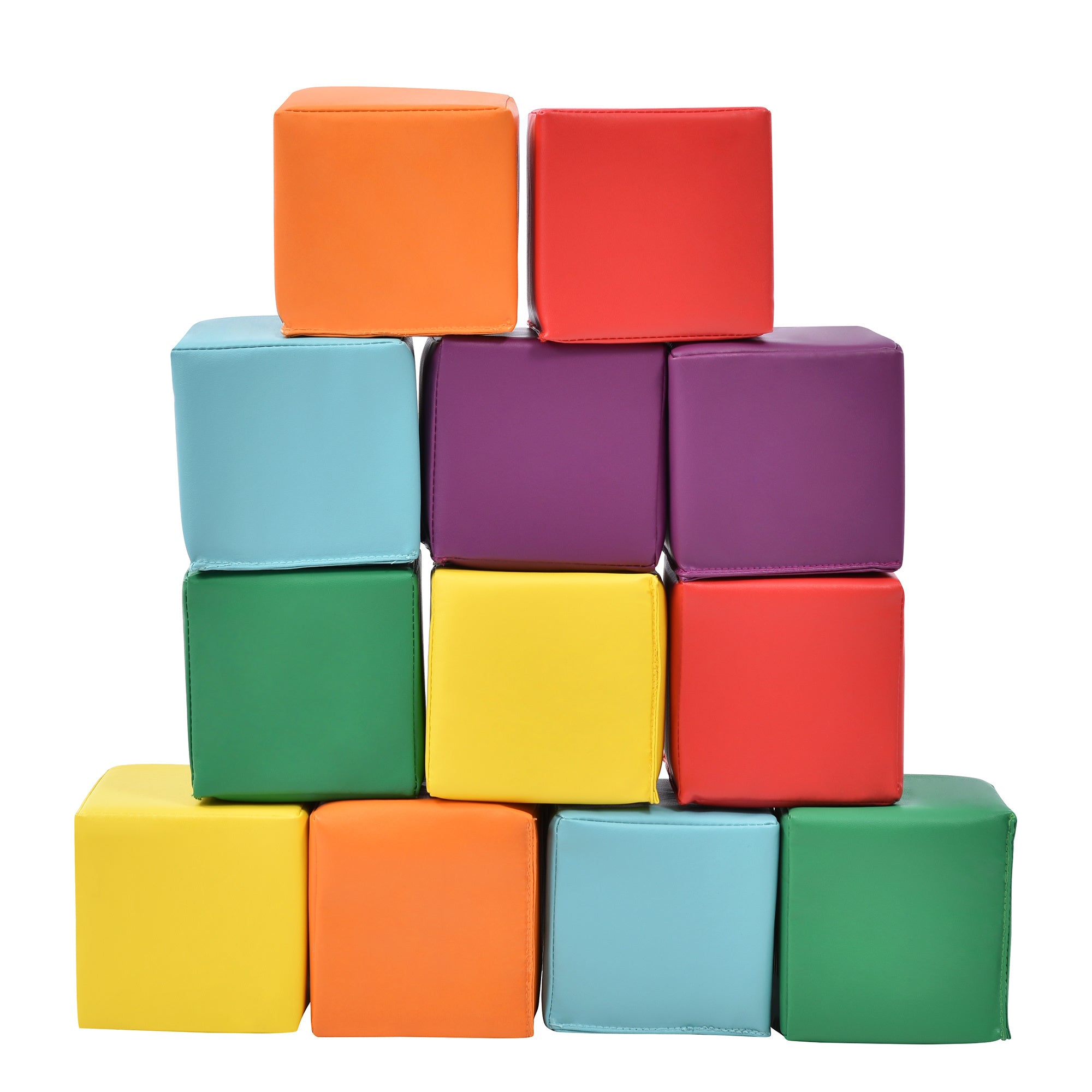 SoftZone Toddler Foam Block Playset; Soft Colorful Stacking Play Module Blocks Big Foam Shapes for Babies and Kids Building; Easy Clean Safe Indoor Active Play Structure