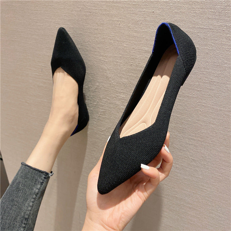 Women's Flats Shoes New Style Pointed Toe Shallow Mouth Soft Sole Comfortable Women's Shoes Casual Shoes