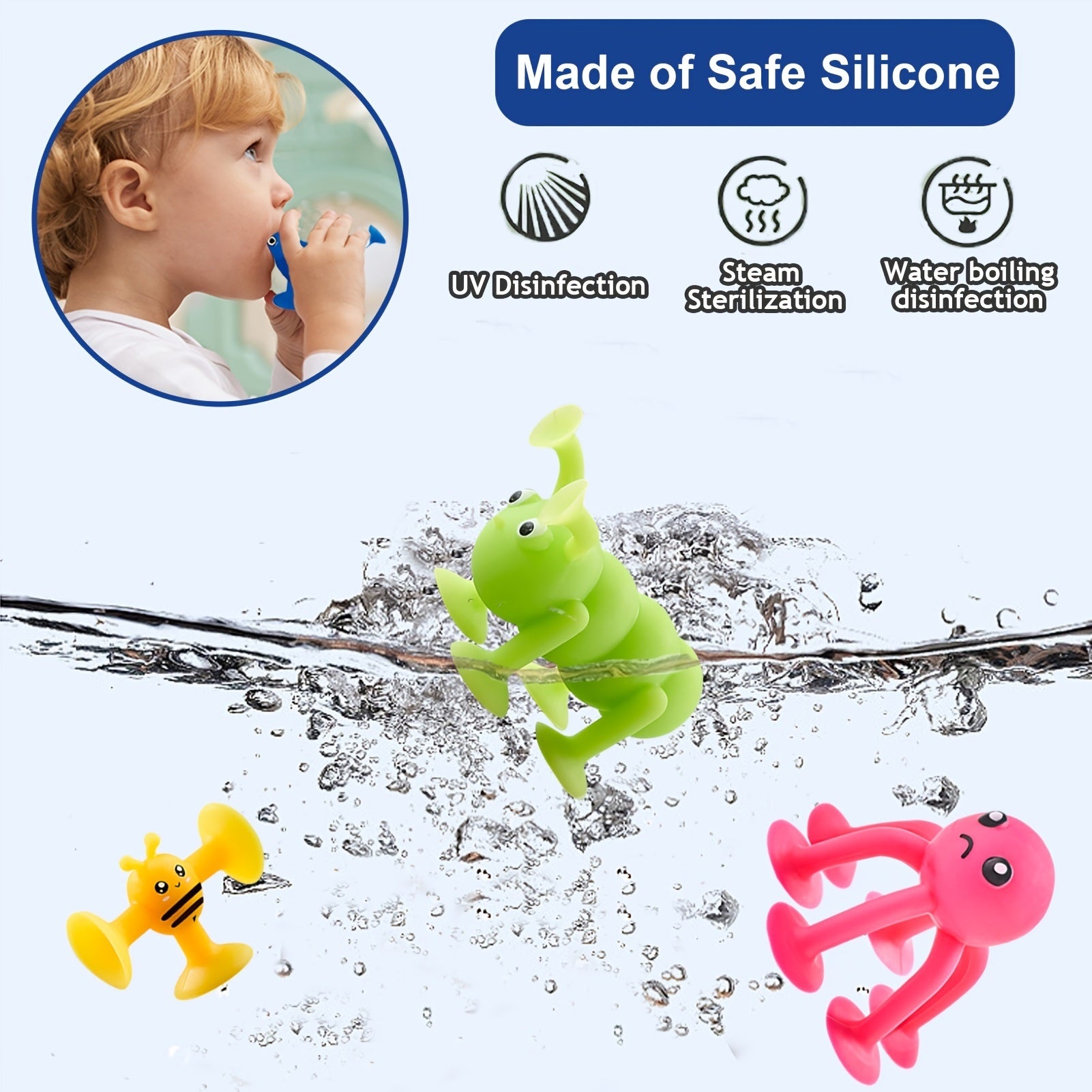 Suction Toys For Baby; Bath Toys For Kids Ages 4-8; 40pcs Toddler Stress Release Sensory Toys; Silicone Suction Cup Animal With Dinosaur Eggshell Storage; Educational Gift For Boys Girls Age 3+