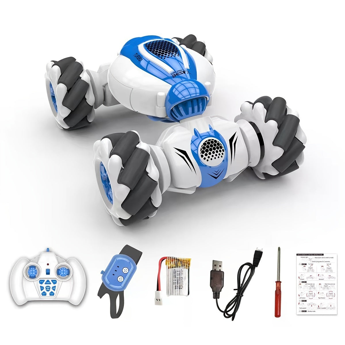 Remote Control Car Toy; 360° Rotation Transform Gesture Induction Stunt Car; Rechargeable Reusable Hand Controlled 4WD Off-Road Drift Car With 220mA Battery For Kids Boys Girls
