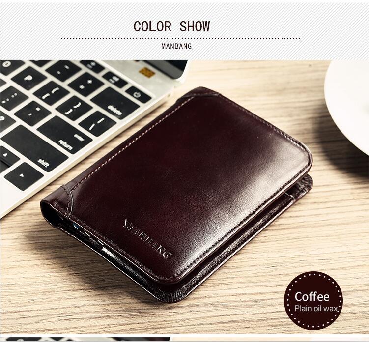Classic Style Wallet Genuine Leather Men Wallets Short Male Purse Card Holder Wallet Men Fashion High Quality