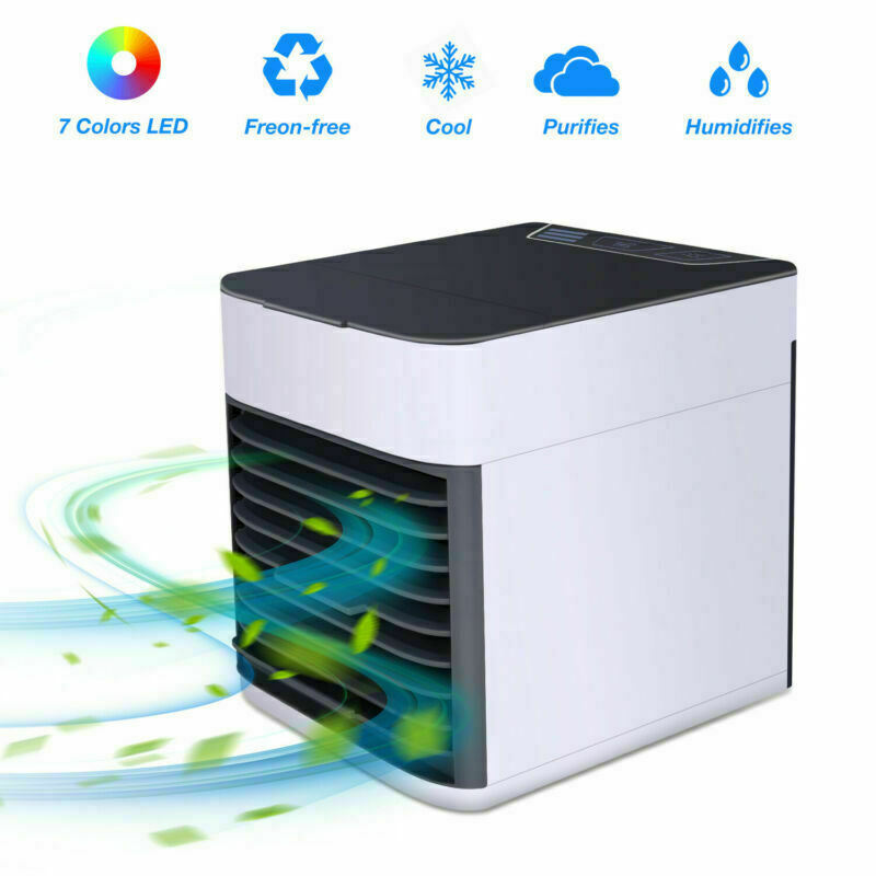 USB Evaporative Air Cooler Fan Air Conditioner Cooling Humidifier Desk