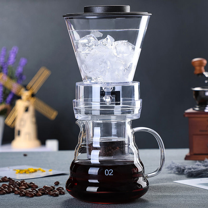 Cold Brew Container 500ml Coffee Maker Adjustable Ice Drip Glass Cold Dripper Coffee Machine for Cold Brew Coffee
