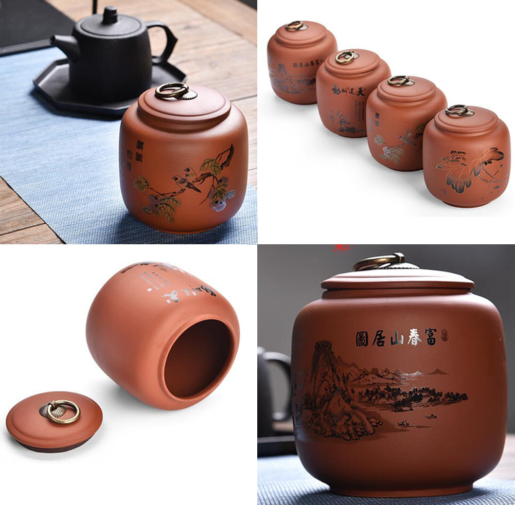 Ceramic Tea Canister Coffee Tins Spice Jar Exquisite Tea Caddy,Y2