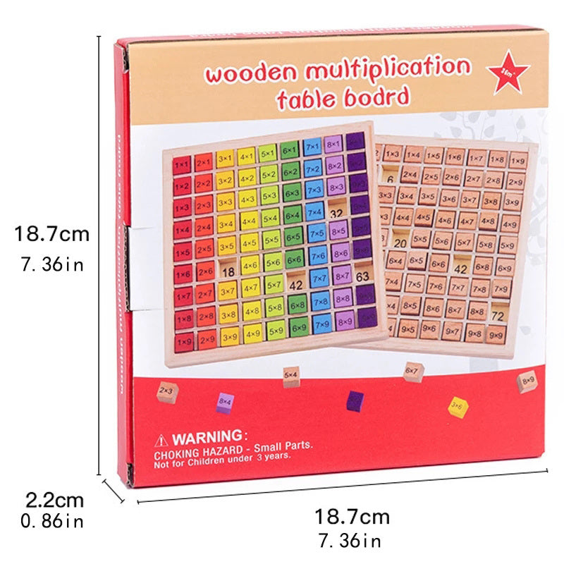 Montessori Educational Wooden Math Toys For Kids Children Baby; 99 Multiplication Table Math Arithmetic Teaching Aids