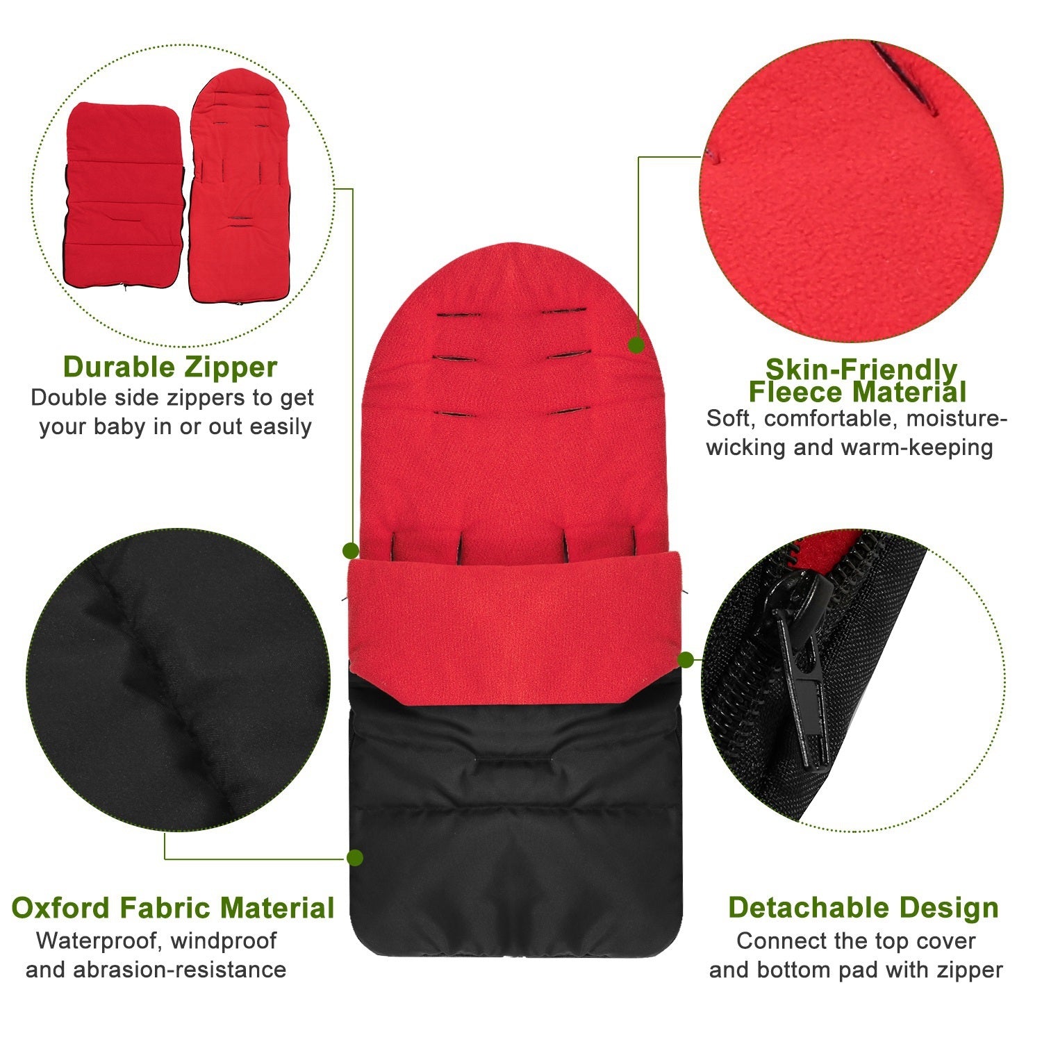 Baby Stroller Sleeping Bag Newborn Swaddle Wrap Toddle Winter Warm Footmuff Blanket